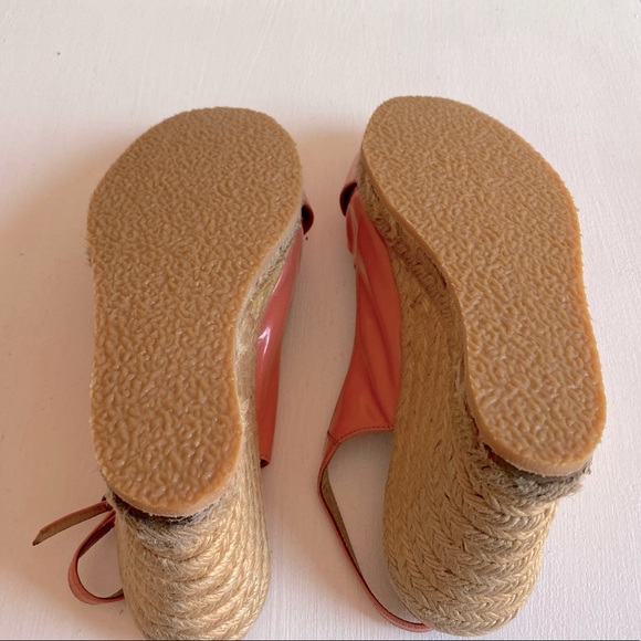 Valentino Pink Patent Leather Wedge 🎀 Bow Espadrilles with Original 📦 Shoe Box - Picture 7 of 16